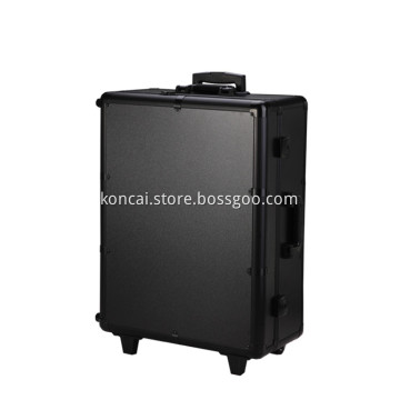 Leopard Studio Makeup Case With Usb Aluminium Lighted Train Case